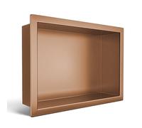 Balneo Wall-Box One Niche de Douche INOX Cuivre 30x20x10cm, Cuivre, Niche de Douche Murale, Etanche, Installation de Niche Flexible, Niche pour Ustensiles de Salle de Bain, sans Carrelage