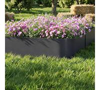 Baloveby Lot Bordure Jardin Acier Galvanisé - Acier Résistant, Installation sans Creuser, Flexible sans Découpe, Finition Rouille élégante, Et Polyvalente Anti-Envahissement
