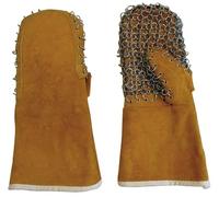 Balsat Moufles en cuir avec croûte de cuir pour four de cuisine professionnel, résistant à la chaleur 500 °C, gants pour barbecue, boulangerie et cuisine industrielle Protection thermique et