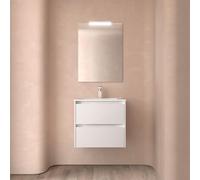 BALTIC, ensemble complet 600, 2 tiroirs, blanc brillant