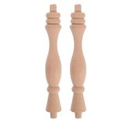 Balustre 2 Pièces Style Colonne Romaine en Bois | Couleur Kaki, Usage Décoration D’escalier et Remplacement Mobilier, Finition Simple et Élégante, Pièce de Rechange