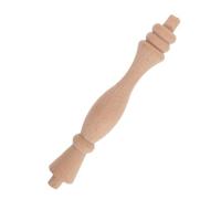 Balustre en Bois Non Peint 16,46cm X 3,0cm pour Escalier Intérieur | Style Européen Simple, Installation Facile, Usage Patio Extérieur, Couleur Beige, Artisanat Bois