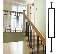 balustres d'escalier, Balustres réglables en fer, rampe d'escalier à angle réglable avec sabot et connecteur(Rectangular Type,1Pack)