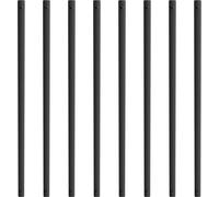 Balustres métalliques pour escalier, 820 x 25 x 5 mm, balustres décoratifs plats en alliage d'aluminium, lot de 51 balustres pour terrasse avec vis, garde-corps classique creux pour terrasse, revêteme