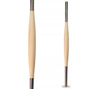 Balustres - Poteaux de garde-corps - 90 cm - Bois de hêtre - Inox - ⌀ 25 mm - Rampe d'escalier - Vers l'intérieur