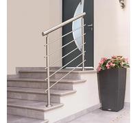 BALUSTRONE Garde-corps aluminium PRAGUE 5 lisses rond, 3m, pose à sceller, Aluminium - Kit complet balcon terrasse escalier - Fabrication française, NF P01-012, garantie 5 ans