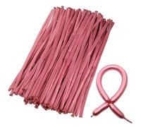 Baluue 100 Ballons en Latex Métalliques Rouges à Modeler, Kit de Ballons Longs Résistants et Flexibles pour Décorations de Fête et Occasions Diverses