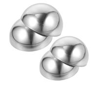 Baluue 4 Pièces Capuchon en Acier Inoxydable Argenté Demi-sphère Creux pour Tube de Main Courante et Poteau, Finition Miroir Polie, Dimensions 7,60x7,60x4,00cm, pour Balcon et Centre