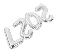 Baluue Ballon Aluminium Argenté de Installation Rapide Flottabilité Prolongée en Chiffre Film Métallique pour Photobooth et Fêtes de Mariage