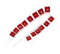Baluue Bannière de Noël en Tissu Rouge Poche Lettre, Décoration Murale Polyvalente et Facile à Suspendre pour Ambiance Festive de Noël en Intérieur
