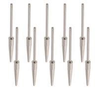 Baluue Barres de Polissage en Métal Argenté 10 Pièces Tige de 2,35mm et Pointe Effilée pour Fixation Stable du Papier Abrasif, Adaptées au Façonnage de Bijoux et Micro-usinage