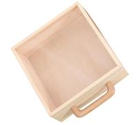 Baluue Boîte de Rangement en Bois Beige Couvercle pour Bijoux et Bracelets, Style Rétro Chic, pour Mariage et Table de Toilette, Rangement Pratique et Élégant