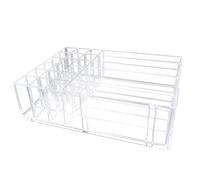 Baluue Boîte de Rangement pour Outils de Maquillage Transparente en PS Visibilité Facile, Présentoir Cosmétique pour Coiffeuse Personnelle ou Centre Commercial