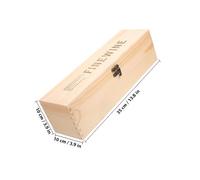 Baluue Boîte en Bois Coffret Solide et Réutilisable Unique pour Bouteille de Vin Vintage Poignée en Pin pour D'anniversaire