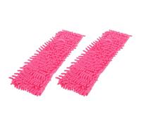 Baluue Chiffons de Remplacement Absorption d'eau Lot de 2 et Gain de Place pour Balai-serpillière en Chenille Rouge pour Sols et Fenêtres