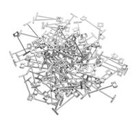 Baluue Écarteur de Carrelage en Métal Argenté 100pcs pour Nivellement des Carreaux, Ajustement Précis Trou de 1,5mm, pour Murs et Chambres