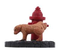 Baluue Figurine de Noël en Résine Compacte et Solide Représentant Un Chien Espiègle Borne Incendie, Décoration Extérieure et Accessoires pour Jardin et Patio