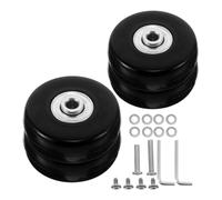 Baluue Jeu de 4 roulettes Pivotantes de Rechange 50mm avec Roulements à Billes, Roues en Caoutchouc Robustes pour Valise Trolley, Kit de Réparation pour Bagages de Voyage