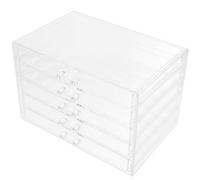 Baluue Organisateur de Bijoux avec Tiroirs Acrylique Multifonction pour Rouge à Lèvres, Pinceaux et Maquillage à Poser Tabletop