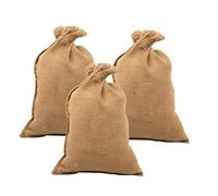 Baluue Paquet Respirants en Toile de Jute Réutilisables 3pcs pour Stockage Familial Design Simple de Pommes de Terre et Légumes pour Jardinage