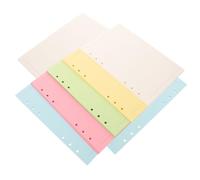 Baluue Recharge pour Classeur A5 à 6 Trous, Papier Ligné Coloré à Feuilles Mobiles, 2 Sets de 100 Feuilles pour Bureau et Documentation de Projet