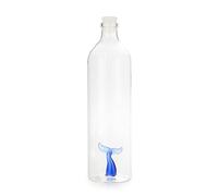 Balvi Bouteille Tail Couleur Bleu avec Chiffre en Forme de Baleine Borosilicate
