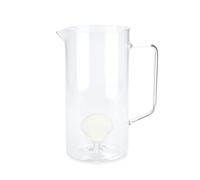 Balvi Carafe Atlantis Shell Couleur Blanc Fabriqué à la Main en Borosilicate Verre 1,3L