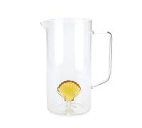Balvi Carafe Atlantis Shell Couleur Jaune Fabriqué à la Main en Borosilicate Verre 1,3L