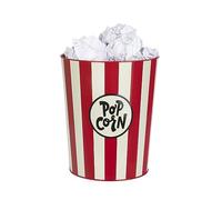 Balvi Corbeille à Papier Popcorn Couleur Rouge et Beige Les papiers simulent du Pop-Corn Métal