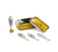 Balvi Fourchettes Apéritif Conserverie Sardines Inox, Boîte Rétro Lot de 6
