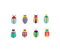 Balvi Marque-Verres The Beetles Design Original en Forme de scarabées colorés Plastique