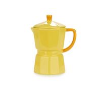 Balvi Mug Moka Couleur Jaune Tasse en Forme de cafetière Italienne avec Couvercle Céramique 350 ML