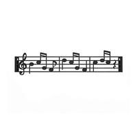 Balvi Patère Musik Couleur Noir en Forme de partition de Musique en clé de Sol Vis fournie Fer 44 cm