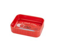Balvi Plateau apéritif Conserverie Crevettes Couleur Rouge Inspiré d'une boîte de crevette en conserv
