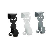 Balvi Porte-torchon pour tiroir Curious Cat Set de 3 Pieces Couleur Gris, Blanc et Noir Crochets de p