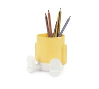 Balvi Pot à crayons Mr Sitty Couleur Jaune Design coloré et original avec deux compartiments de stock