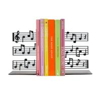 Balvi Serre-Livres Musik Couleur Noir Un Pentagramme emmené dans Une librairie Métal