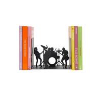Balvi Serre-Livres The Band Couleur Noir Un Groupe de Musique sur Un Support pour Livres Métal