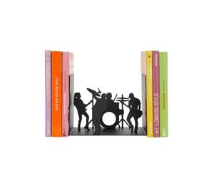 Balvi Serre-Livres The Band Couleur Noir Un Groupe de Musique sur Un Support pour Livres Métal