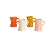 Balvi Set Tasses à Expresso Moka Set de Tasses en Forme de cafetières Italiennes Traditionnelles Céra