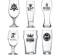Balvi Set Verres bière L´Hedoniste Couleur Transparent Lot de 6 Verres de bière Design Bière Belge, l