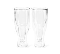 Balvi Verre à bière Gravity Kit de 2 Verres de 250 ML Double paroi Conserve Le Froid en Forme de Bout