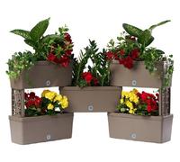 Bama Brick Koppelbare Plantenbakken 75L 59x23x27 cm 5 Stuks Taupe
