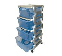 Bama Ensemble Commode avec Roues, Plastique, Blanc, 36 x 40 x 80 cm