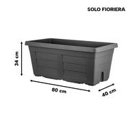 Bama Jardinière - Legno - 80 Cm - Anthracite