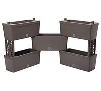 Bama Brick Koppelbare Plantenbakken 75L 59x23x27 cm 5 Stuks Taupe