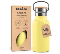 Bambaw Bouteille Isotherme 350ml, Gourde Metal Légère & Résistante, Gourdes de Camping et Randonnée à Double Paroi, Étanches & Durables, Idéales pour le Sport ou les Voyages (Jaune Impérial)