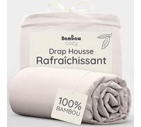 Bambaw Drap Housse 200x200 Bambou, pour Matelas Épais Jusqu’à 35cm, Literie Anti Acarien et Hypoallergénique, Linge de Lit Bambou Durable, Drap Housse Anti Transpiration, Certifié Oeko-Tex (Sable)