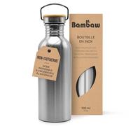 Bambaw Gourde 500 ml, Gourde écologique, Inox Non-Isotherme Sport, Bouteille Acier Inoxydable sans BPA, Bouteille sans BPA Infusion Inox (Acier Naturel)