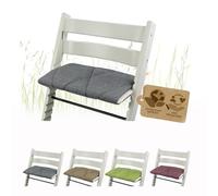 BAMBINIWELT - Coussin junior pour adulte - Coussin d'assise pour marchepied - Compatible avec chaise haute Stokke Tripp Trapp Trapp - Grand coussin pour repose-pieds (gris foncé)